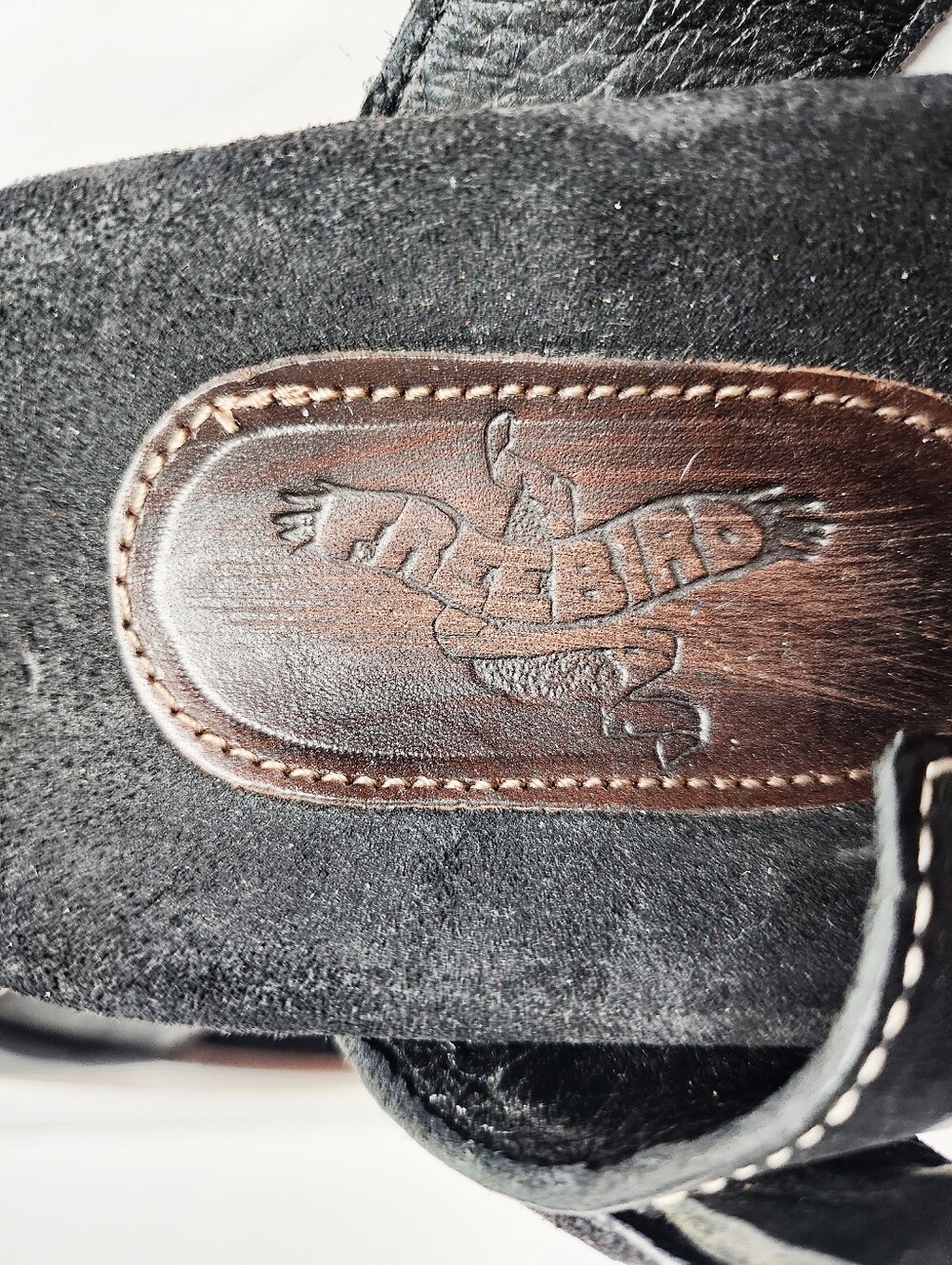 Freebird Athena Women's Black Brown Leather Braided Sandals Flip Flops Size 9 - Picture 9 of 11